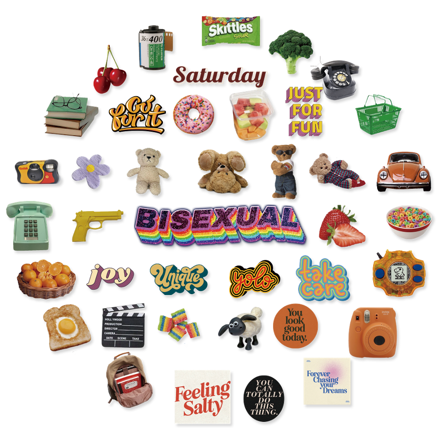 Vintage Vibe Transfer Sticker Pack - 85 Stickers - BLANK OASIS