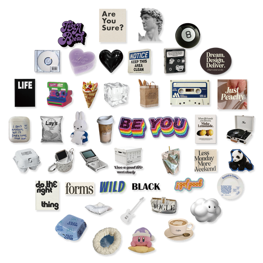 Vintage Vibe Transfer Sticker Pack - 85 Stickers - BLANK OASIS